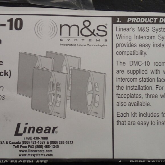 M&S DMC10 Door Station Faceplates- Antique Brass DISCONTINUED - lot of 4 - Picture 4 of 4